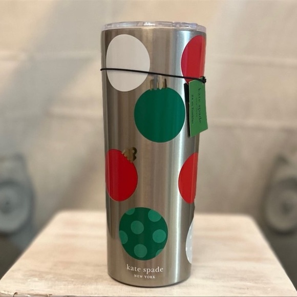 **SOLD On Mercari** Kate Spade Christmas Balls Tumbler - Picture 1 of 3